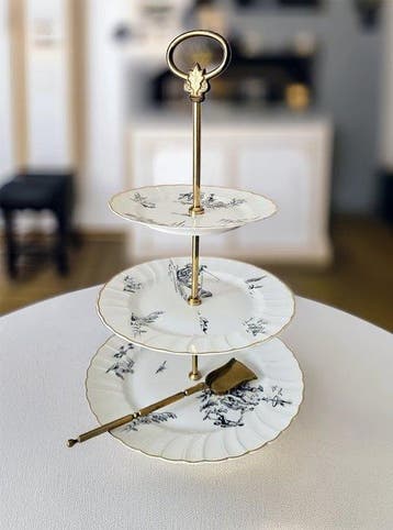 L. Bernardaud & Cie pour Christofle - Taartstandaard -, Antiek en Kunst