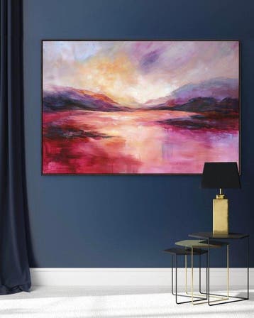 Ellis Hollering - Evening Glow - XXL Abstract landscape