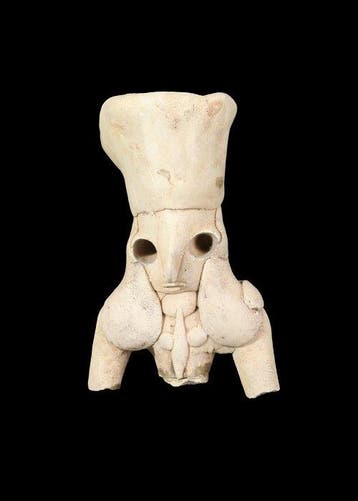 Indus Vallei Terracotta Fragment van een goddelijke beeldje