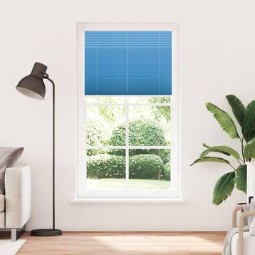vidaXL Plissé rolgordijn 105x200cm stofbreedte 104,4cm, Verzenden, Nieuw, Blauw