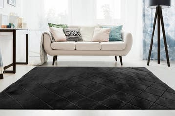 Hoogpolig Vloerkleed | Impulse | Antraciet | 120x170 cm, Verzenden, Nieuw