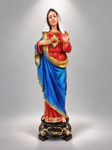 Beeld, statue of Saint Mary the virgin - 38 cm - Polyresin