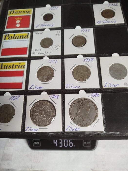 Oostenrijk, Polen, Danzig, Polen. Lot 506 munten (Zonder, Postzegels en Munten, Munten | Europa | Niet-Euromunten