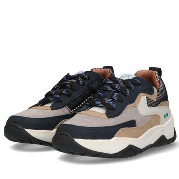 BunniesJr  Cole Chunky chunky leren sneakers beige/blauw, Ophalen of Verzenden, Nieuw