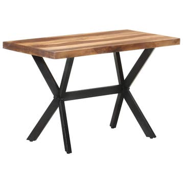 vidaXL Eettafel 120x60x75 cm massief hout met honingkleurige, Verzenden, Nieuw