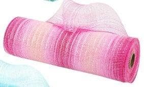 Decomesh metallic multi-stripes 02 cerise 26 cm rol 9 meter, Ophalen of Verzenden, Nieuw