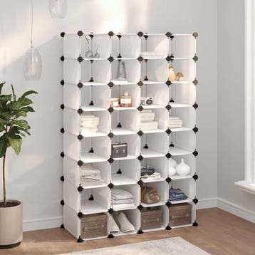 vidaXL Schoenenrek 93x36,5x140 cm polypropeen transparant, Verzenden, Nieuw