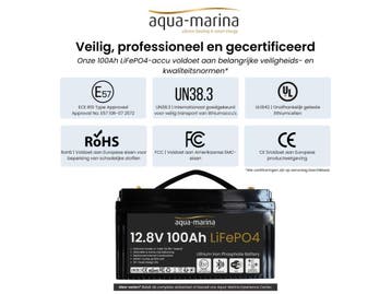 Accuset | ProLine 100Ah Smart LiFePO4-accu + 10A acculader, Ophalen of Verzenden, Nieuw, Motor en Techniek