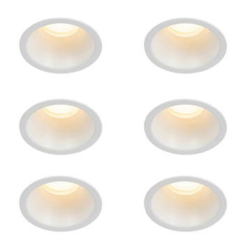 Set van 6 inbouwspots wit GU10 35mm IP44 - Dept, Verzenden, Nieuw