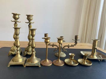 D.L. DÉPOSÉ - Kandelaar (10) - Brons, Messing - Messing