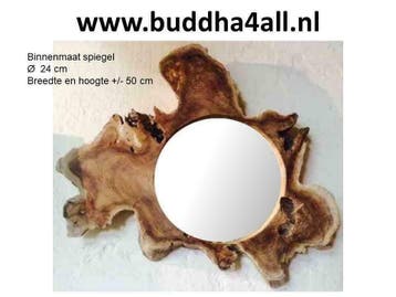 Spiegels met houten lijst, grote variatie! Wandspiegels, Ophalen of Verzenden, Nieuw