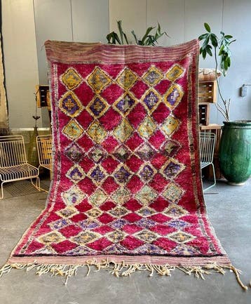Authentiek vintage Marokkaans Talsint tapijt 200×350 cm –, Huis en Inrichting, Nieuw
