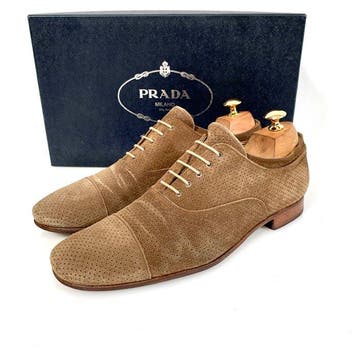 Prada Oxford Suede Brown 2 E 2720 EU 6 - Schoenen met veters, Kleding | Heren, Nieuw