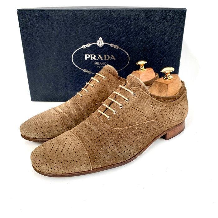 Prada Oxford Suede Brown 2 E 2720 EU 6 - Schoenen met veters, Kleding | Heren, Schoenen
