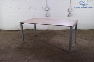 Assenburg bureau 160x80 cm Nebraska eiken handmatig verstelb, Verzenden, Gebruikt