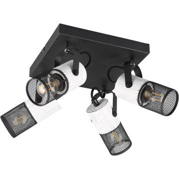 LED Plafondspot - Trion Josh - E14 Fitting - 4-lichts - Rond, Ophalen of Verzenden, Nieuw, Plafondspot of Wandspot, Led