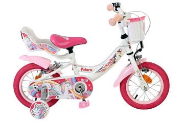 Volare Unicorn Kinderfiets - Meisjes - 12 inch - Wit - Twee, Verzenden, Nieuw