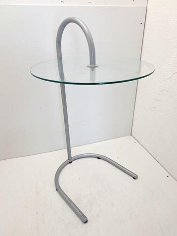 IKEA - Bijzettafel - Metaal, Glas - Bijzettafeltje, 1989
