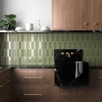 Wandtegel Equipe Ceramica Kalma Selva Groen Glans 6x18,6, Nieuw, Minder dan 20 cm, 10 m² of meer, Wandtegels