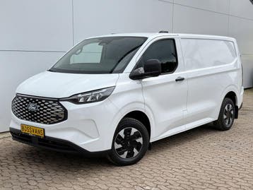 Ford E-Transit Custom 65kWh 136PK, Automaat, Stof, Gebruikt, Zwart