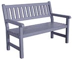 Tuinbank Bordeaux 2-Zits Grenen 125 cm - Grijs, Ophalen of Verzenden, Nieuw