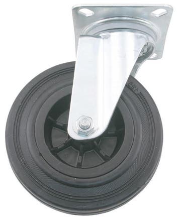 Transport Zwenkwiel met bevestigingsplaat 125 mm, Doe-het-zelf en Verbouw, Zwenkwielen, Verzenden, Nieuw