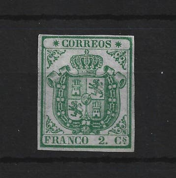 Spanje 1854 - Zeer zeldzaam, nieuw exemplaar, perfecte, Gestempeld