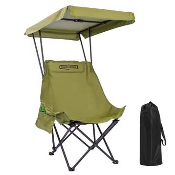 Campingstoel met Zonnescherm Opvouwbaar Strandstoel Luifel, Caravans en Kamperen, Verzenden, Nieuw