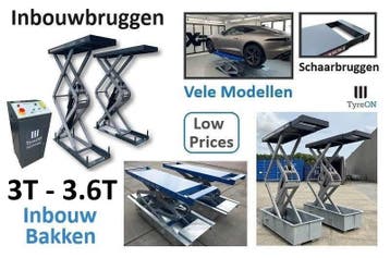 INBOUW Hefbruggen Schaarhefbruggen Schaarbruggen 3T - - 3.6T, Auto diversen, Nieuw