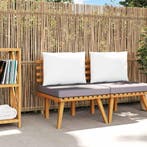 vidaXL Tuinstoel met kussens massief acaciahout, Tuin en Terras, Tuinsets en Loungesets, Verzenden, Nieuw, Hardhout