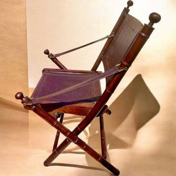 Klapstoel - Hout, Teak - Vouwbare stoel in koloniale stijl., Antiek en Kunst