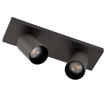 Lynn 2 Opbouwspot Gun Metal Binnenverlichting Spots opbouw, Verzenden, Nieuw