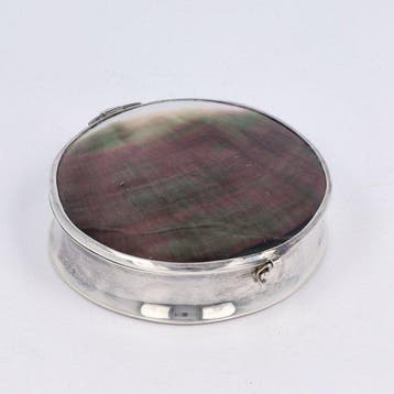 Snuifdoos - Parelmoer - Doos - .925 zilver