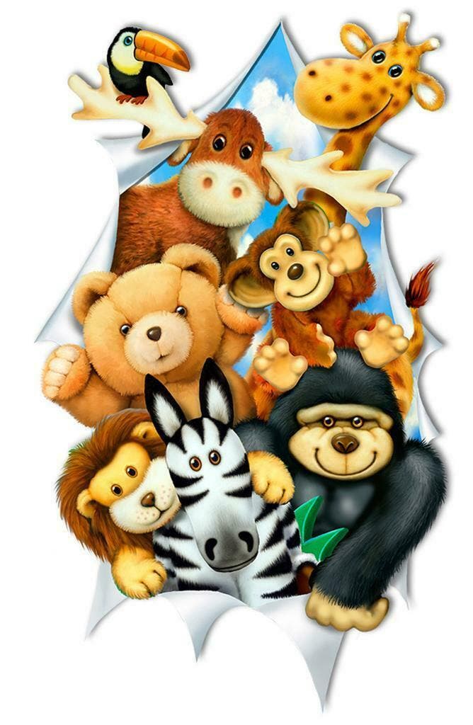 Jungle 3D muursticker, Jungledieren Breed, dieren sticker, Kinderen en Baby's, Kinderkamer | Inrichting en Decoratie, Wanddecoratie