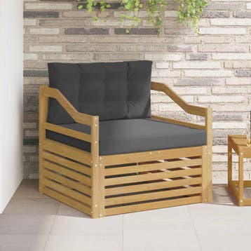 vidaXL Tuinbank Wit en antracietkleurig, Verzenden, Nieuw