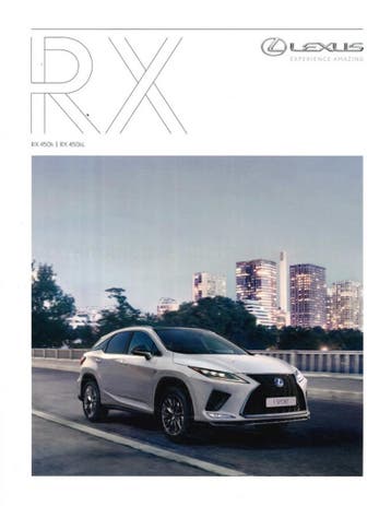 2020 LEXUS RX 450H HYBRID BROCHURE NEDERLANDS, Nieuw, Author