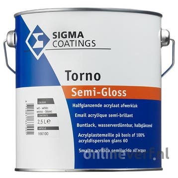 Sigma Torno Semi-Gloss - WIT - 2.5 liter (LAKVERF), Wit, Nieuw, Ophalen of Verzenden, Lak