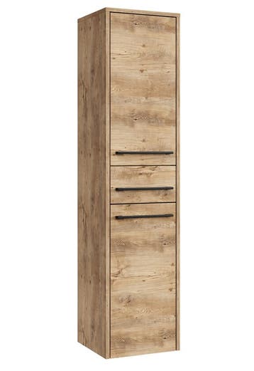 Badkamerkast Florence 30 x 35 x 130 cm - Kastanje Eiken, Verzenden, Nieuw, (Half)hoge kast