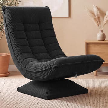 Fauteuil Aberdeen zwart cordstof, 5-standen verstelbaar,..., Verzenden, Nieuw