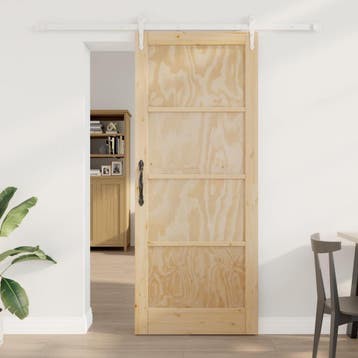 vidaXL Schuifdeur ORKDAL 86 x 211 cm Massief grenenhout, Verzenden, Nieuw