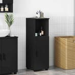 vidaXL Badkamer Kast Zwart 30 x 35 x 95 cm Bewerkt hout &, Verzenden, Nieuw