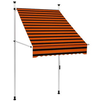 vidaXL Luifel handmatig uittrekbaar 100 cm oranje en bruin, Verzenden, Nieuw