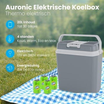 2dekans | Auronic Elektrische Koelbox - 20 L - Koelen en, Ophalen of Verzenden, Zo goed als nieuw
