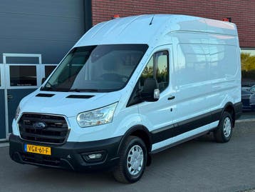 Ford Transit 350 2.0 TDCI L3H3 Trend MHEV RWD Hybrid Airco C, Gebruikt, Euro 6, Overige brandstoffen, Wit