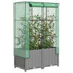 vidaXL Plantenbak verhoogd met kashoes 80x40x138 cm, Verzenden, Nieuw, Kunststof