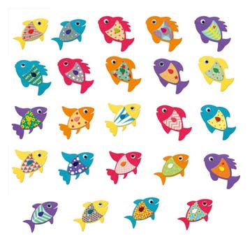 Djeco stickers vissen knutselset -  van €12,99 voor €12,90, Ophalen of Verzenden, Nieuw