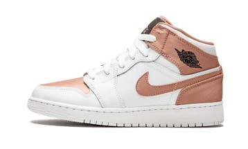 Air Jordan 1 Mid White Rose Gold (GS), Nieuw