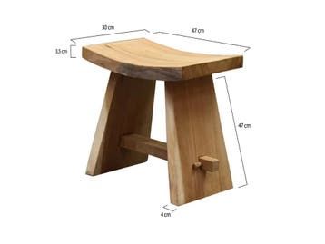 Boomstam stool 48x30xH47 cm, Ophalen of Verzenden, Nieuw