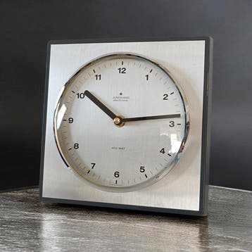 Klok - Junghans Electronic - Glas, Staal, Aluminium -, Antiek en Kunst