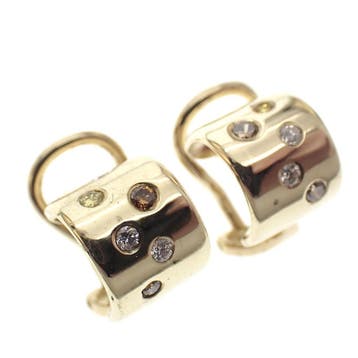 Gouden oorstekers met diamanten 0,15 ct. (Oorbellen), Gebruikt, Overige kleuren, Ophalen of Verzenden, Met edelsteen